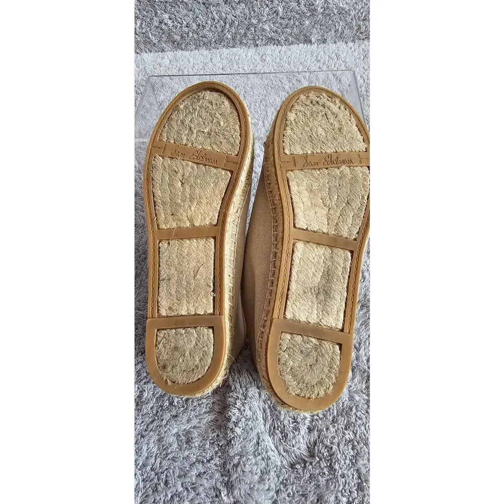 Sam Edelman Lillian Lace‎ Up Espadrilles Sneakers Women Size 7.5M Gold Metallic